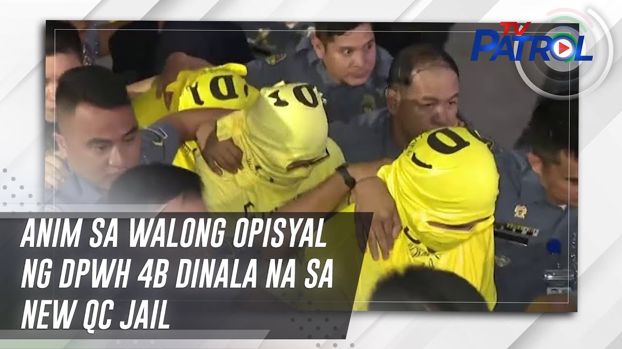 Anim sa walong opisyal ng DPWH 4B dinala na sa new QC jail | TV Patrol