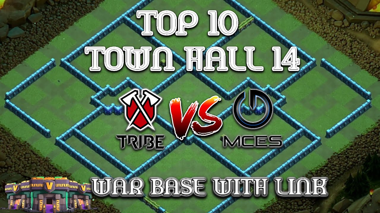 New Top 10 Th14 War Base with Link | Tribe Gaming vs MCES Bases & Queen Walkers vs M2 Esports Bases