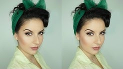 Tutorial Estilo PinUp para Cabello Largo con Bufanda | Nena Moreno, Tutorial Estilo PinUp Con Bufanda | PinUp/ Retro Tutorial with Scarf | Nena Moreno, Penteado Vintage estilo Pinup! - Pin Up Faux Bumper Bangs Tutorial!, Tutorial Estilo Pinup Con Flores | Tutorial Pinup Retro For Long Hair With Flowers | Nena Moreno