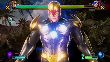 MARVEL VS. CAPCOM: INFINITE Nova & Iron Man vs Morrigan & Zero