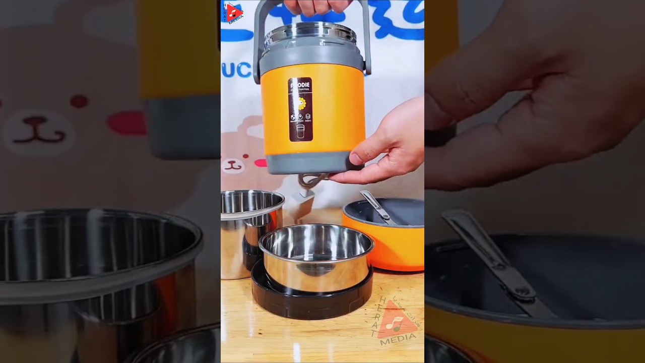 Electric Plastic Lunch Box with 4 Containers😍😱😋