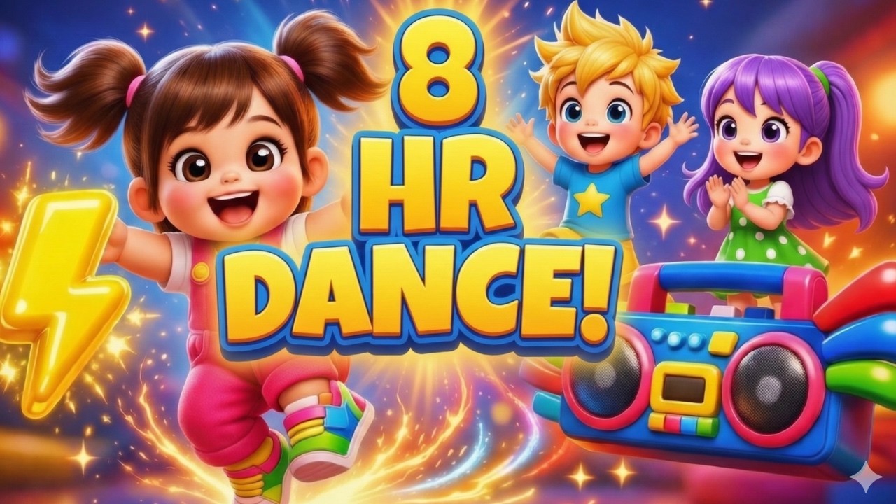 8 HOUR Toddler Dance Party! ⚡ Burn Energy FAST (Continuous Kids Workout Mix)