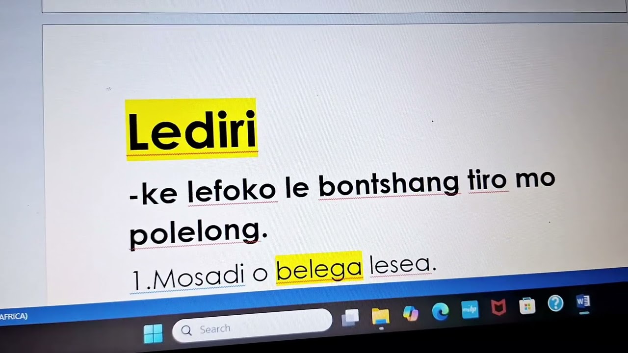 Sediri,lediri le sediwa.