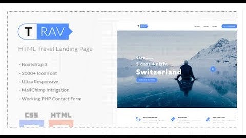 Trav | Travel HTML Landing Page | Themeforest Download