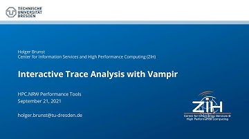 Interactive Trace Analysis with Vampir