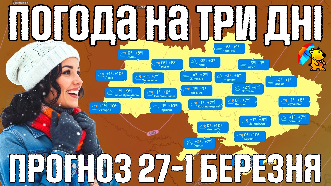 🌀 Антициклон та Магнітні бурі в прогнозі. Погода на завтра 27-1 березня. Погода від Погодник.