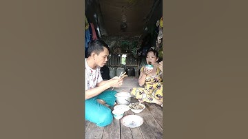 #Shorts Bữa cơm đạm bạc bên căn chòi đơn sơ cùng bà xã / cuộc sống miền tây / ToanCaMau
