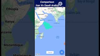 comparison between Saudi Arabia and Iran | Area size of Iran and Saudi Arabia | #iran #saudiarabia