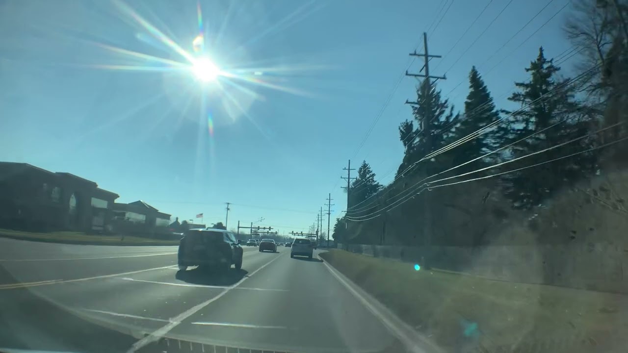 Driving to Sterling Heights, Michigan from Clinton Township, Michigan. January 2023.