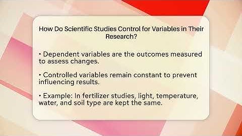 How Do Scientific Studies Control for Variables in Their Research? - Strange Science HQ