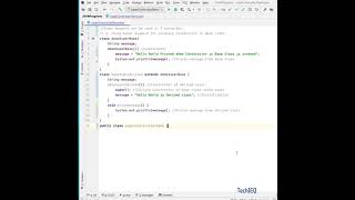 Using Super keyword to invoke Constructor in Parent Class in Java #superkeyword #advancedjava #java