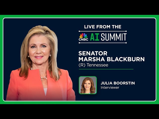 LIVE: Tenn. Senator Marsha Blackburn on AI development and regulation at CNBC’s AI Summit — 10/15/25