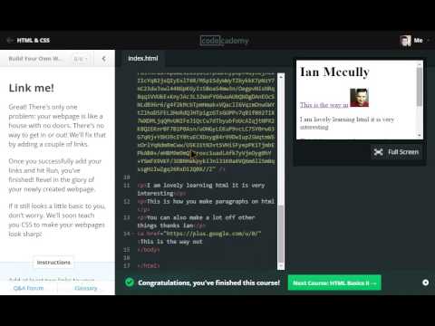 Making a web page on codecademy.webm