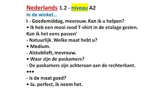 #Nederlands Niveau1.2   #nederlands  voor beginners  Beginner's #dutch #niveau  A2 = Easy dutch