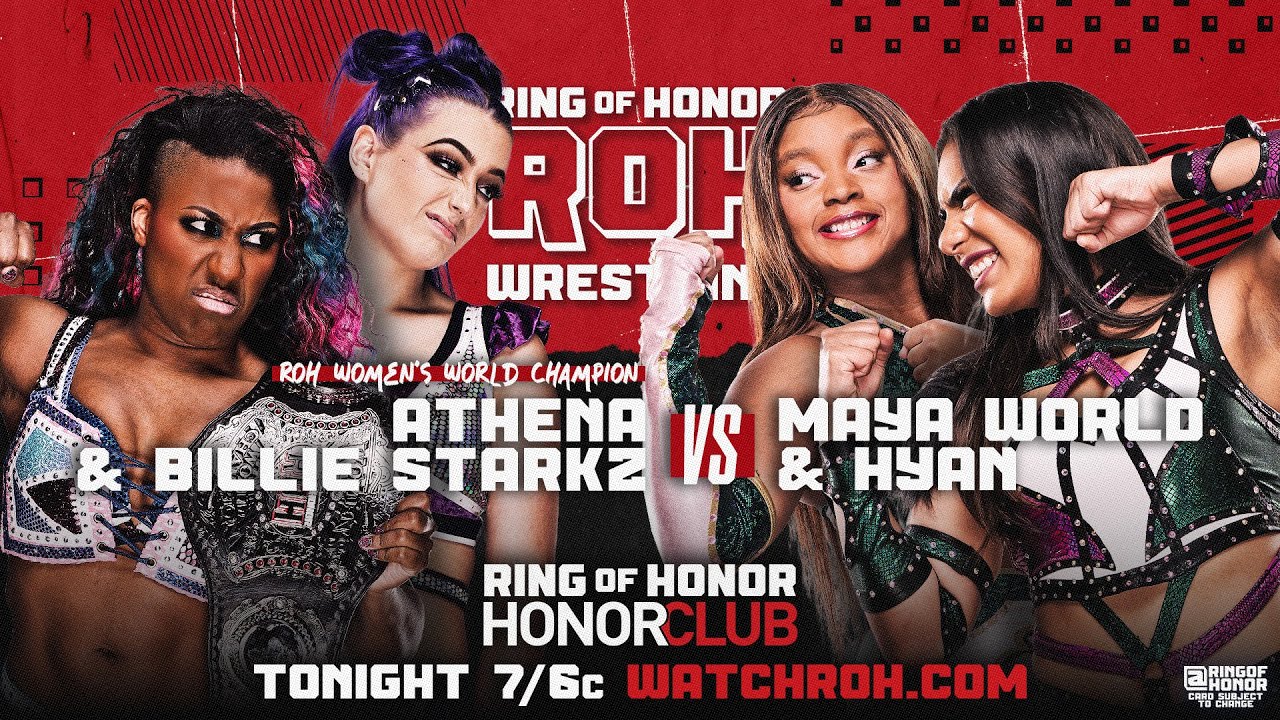 ROH TV Review:Athena/Billie Starkz vs Maya World/Hyan(Episode 141)