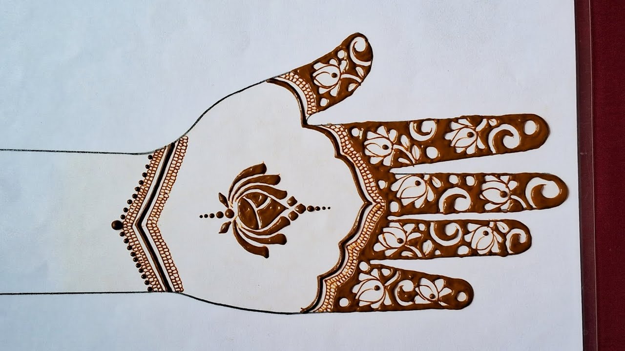 Back hand Beautiful lotus 🪷 cutwork mehndi design | Mehndi by Darshna | 