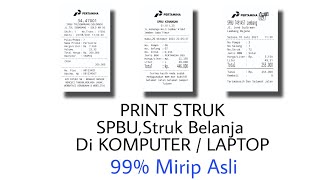 Program struk SPBU untuk PC atau Laptop 99.9% mirip asli