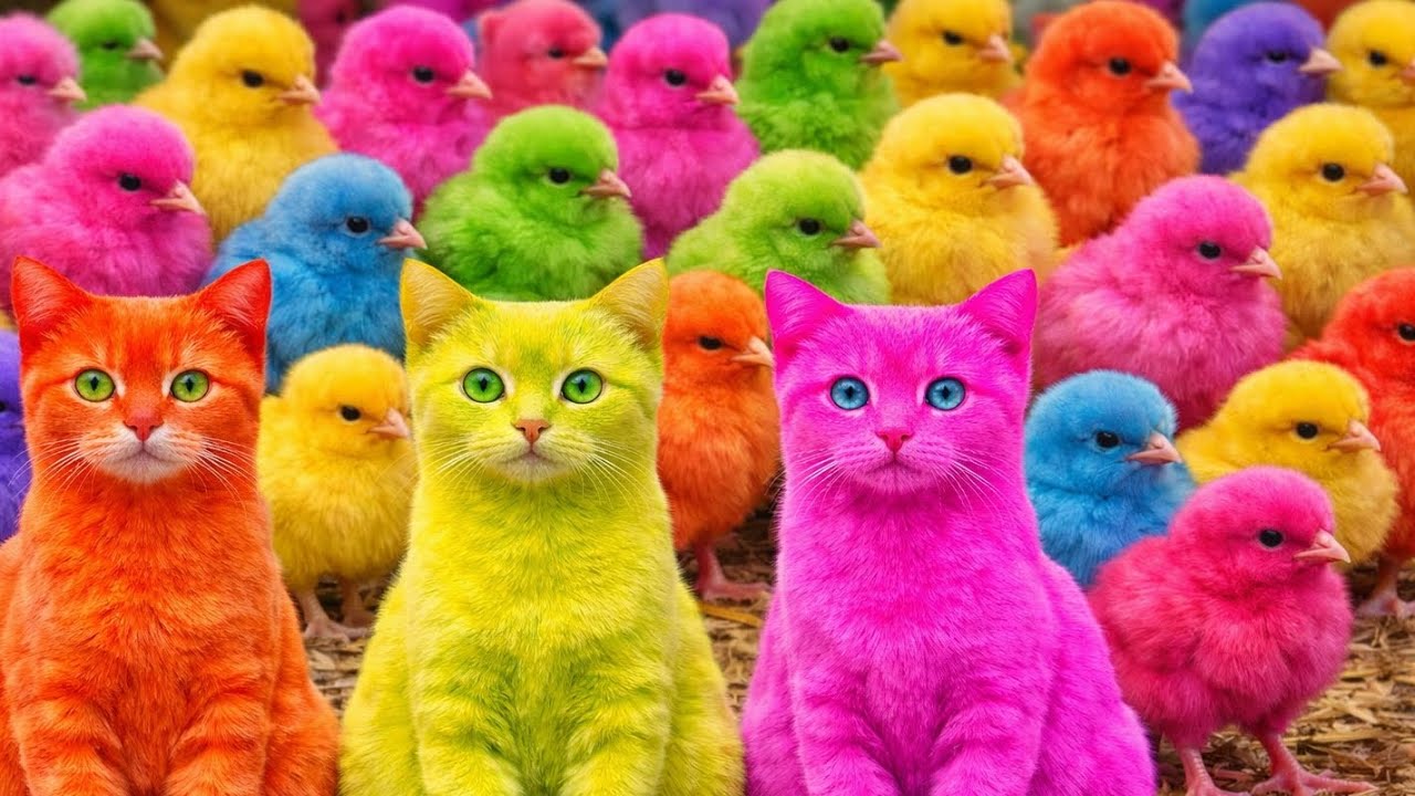 Tangkap Ayam Lucu, ayam warna warni, ayam rainbow, kelinci lucu, bebek lucu, ikan koi, Hewan Lucu