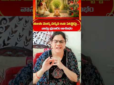 వాస్తు ప్రకారం తులసి చెట్టు పక్కన ఇవి అసలు పెట్టకూడదూ #shorts