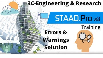 Staad Pro Error & Warning 3 (Error for Support)