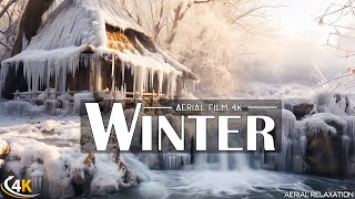 Enchanting Winter Wonderland ️ 4K Snowy Winter Landscape with Beautiful Piano Music