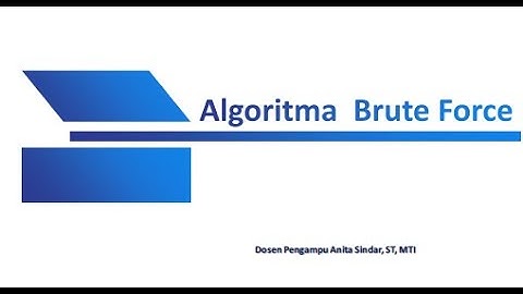 Algoritma Brute Force
