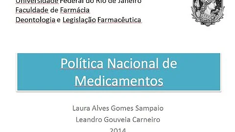 Qual o propósito da política nacional de medicamentos?