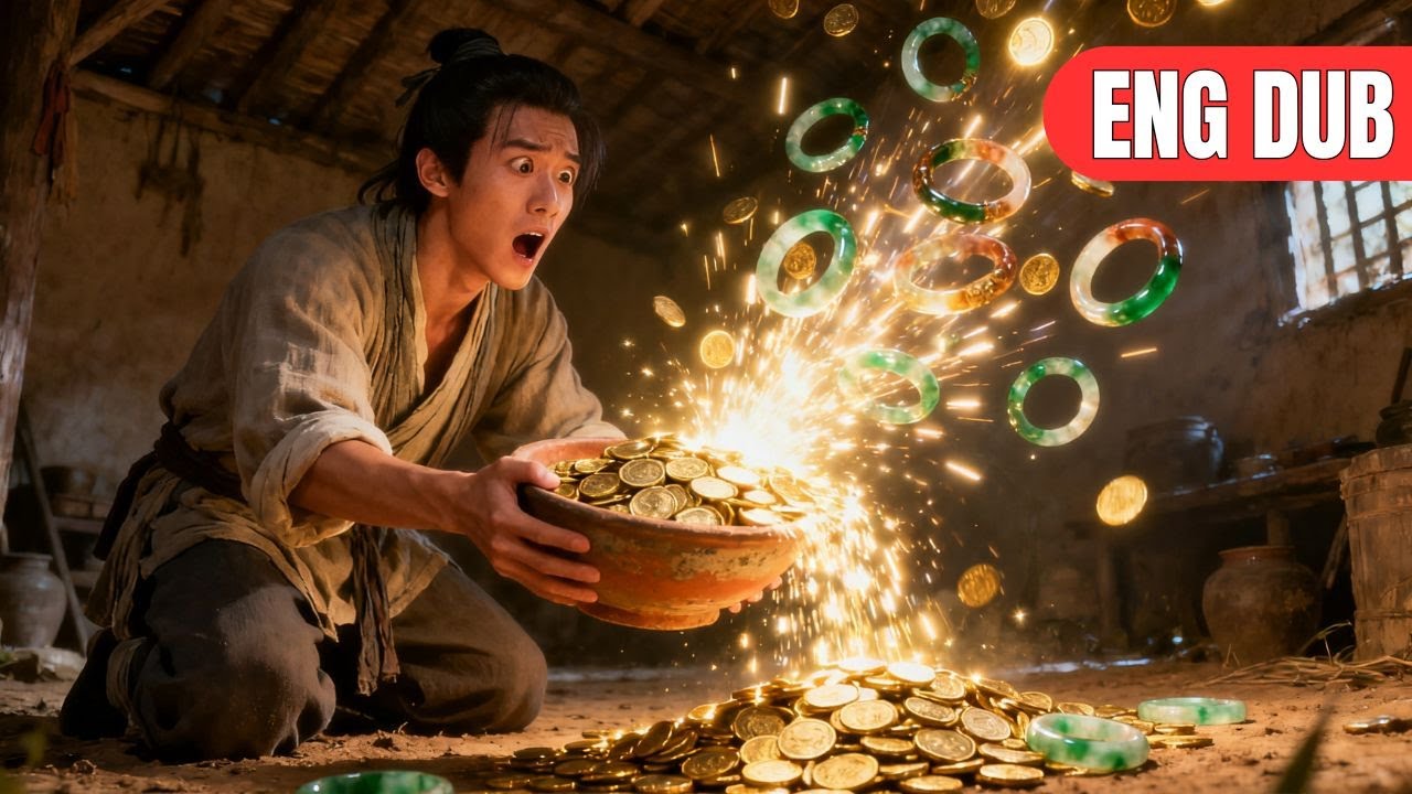 Crossing:poor boy finds a magic basin that duplicates anything, using it to become the richest man.