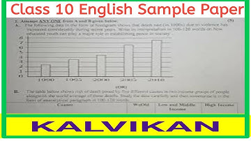 Class 10 English 2023 Public Exam Question Paper (mock test) in Tamil / Sample paper