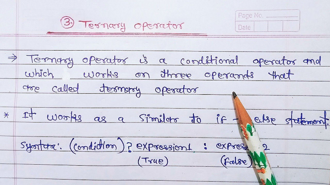 Ternary Operator in C Language in hindi | c programing - YouTube