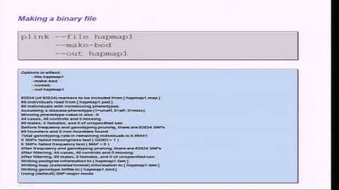 BroadE: Statistical Genetics - Plink and QC and Practical