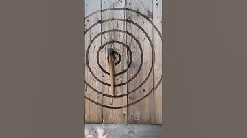 Bullseye 🎯 #axethrowing #watl #trickshot #trickshots #throwingaxe