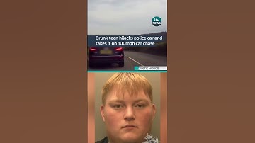 Drunk teen hijacks police car and takes it on 100mph car chase #itvnews #wales