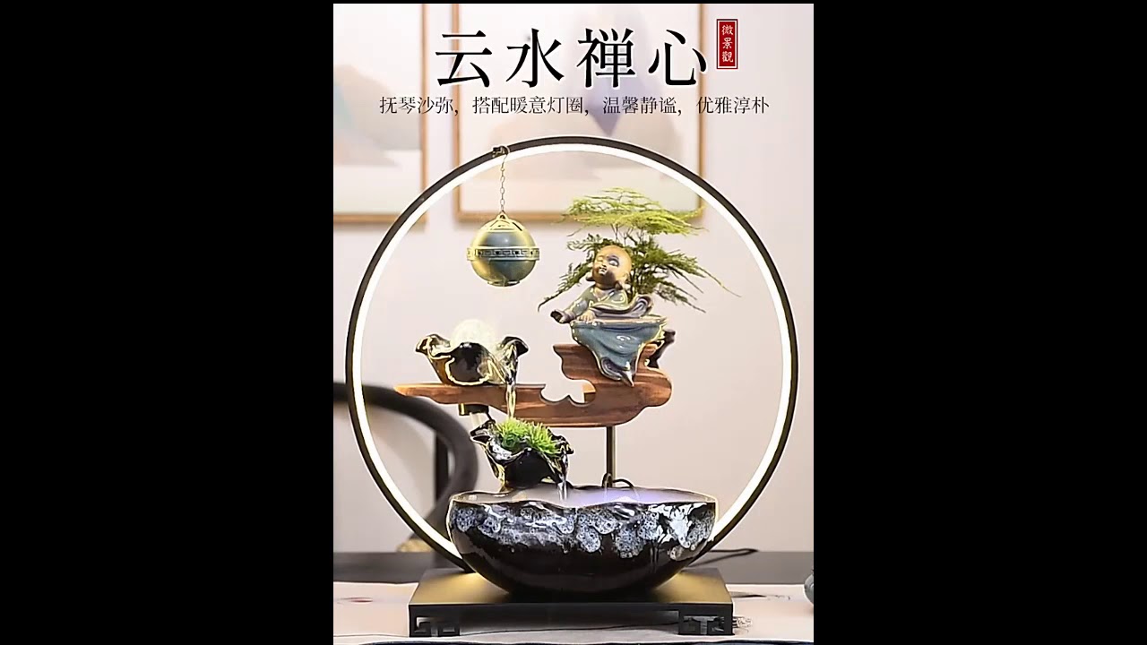 Hòn Non Bộ Mini Phong Thủy Có Thác Nước, Máy Phun... - youtube