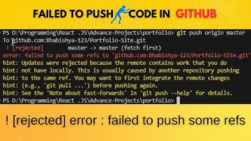 failed to push some refs | unable to push code in github | solved 2024