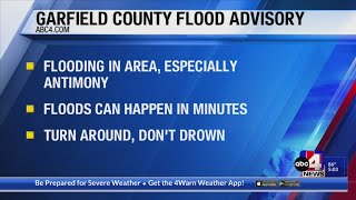 Flood advisory issued for Garfield County due to heavy rain