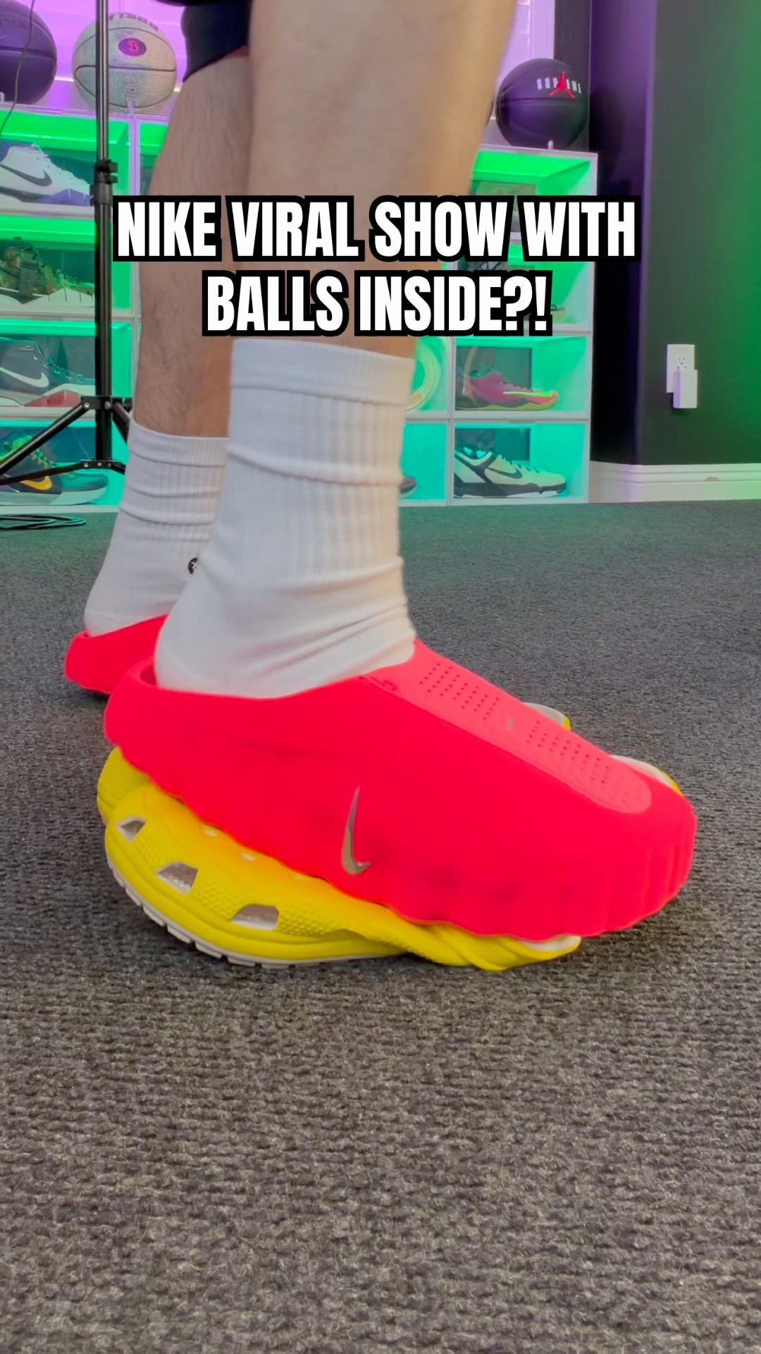 nike shoes with balls in heel