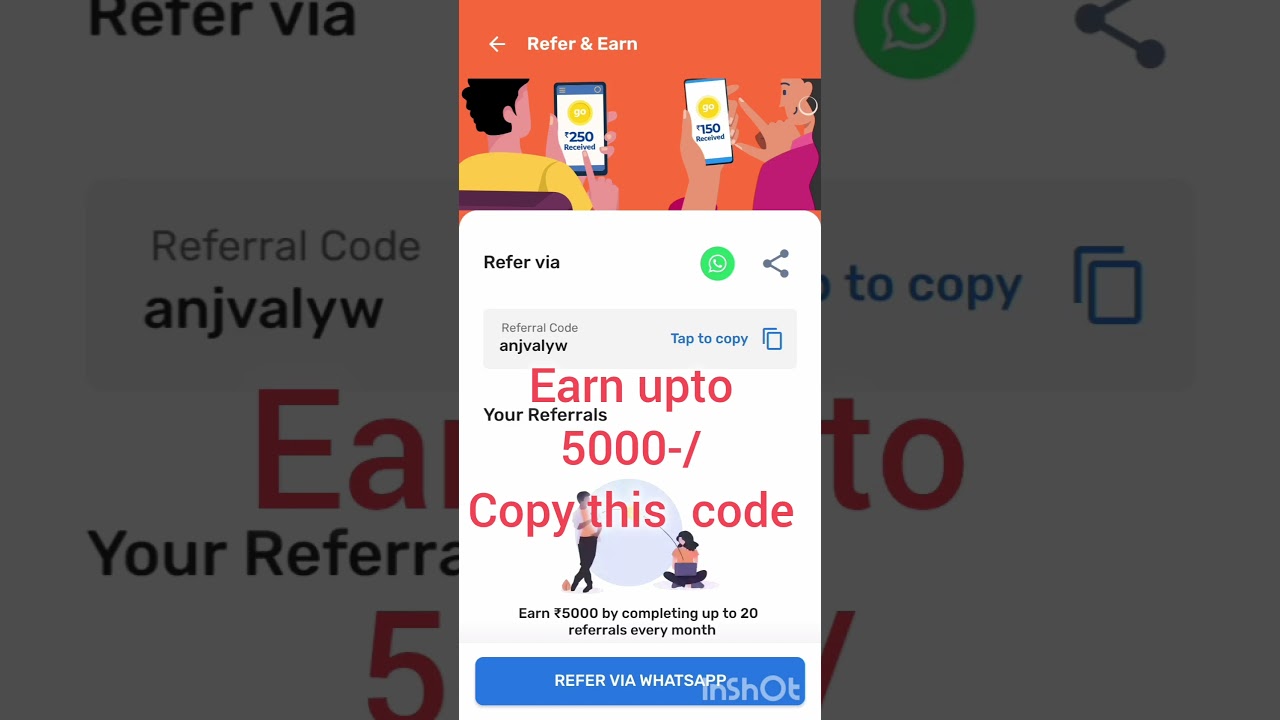 Goibibo referral Code | Earn money with goibibo 