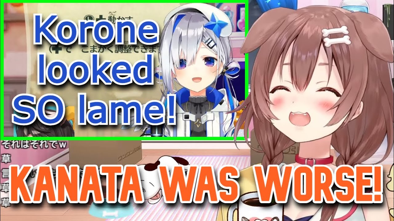 Korone Responds After Seeing a Clip of Kanata Exposing Korone's Terrible Fashion Sense
