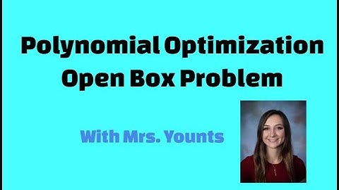 Polynomial Optimization - Open Box Problem