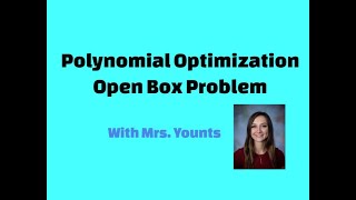 Polynomial Optimization - Open Box Problem