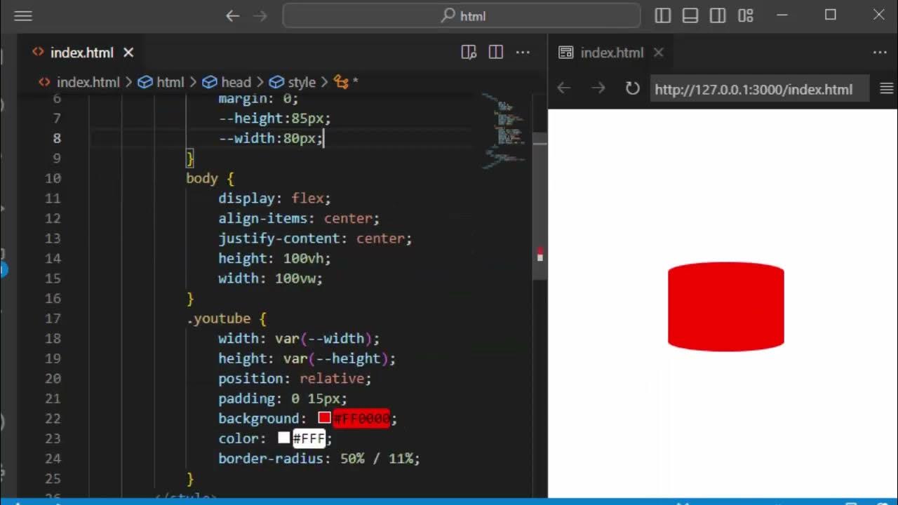 How to Create Youtube Logo in HTML CSS - YouTube
