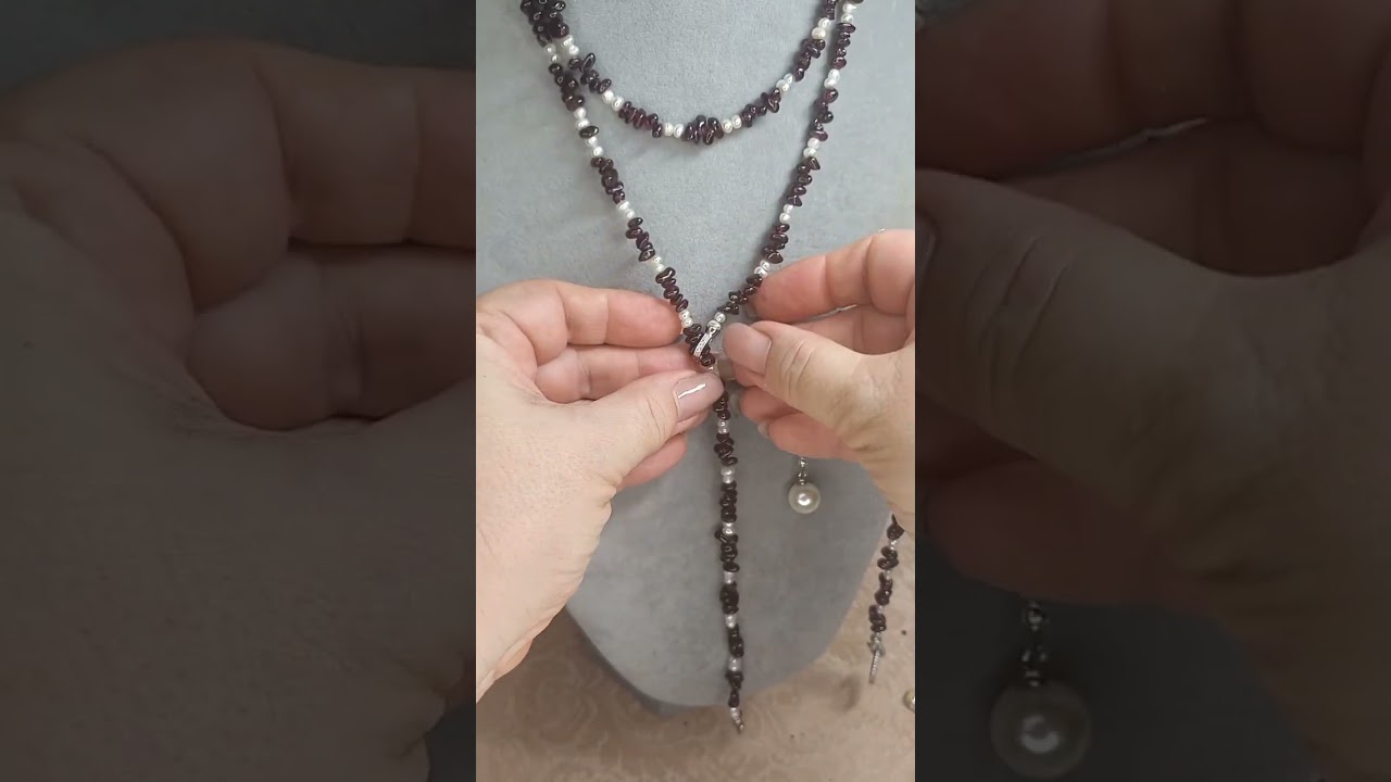 Трансформер из граната и речного жемчуга ддя Натальи Т.из Санкт-Петербурга.