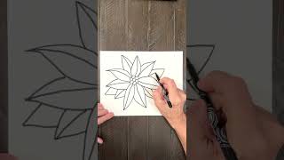 Draw a Poinsettia flower #arttutorialsforkids