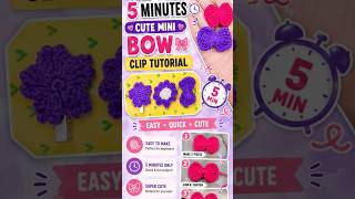 How to crochet mini BOW🎀💜 #tutorial #crochet #new #viral  #video #up #youtube #channel #diy #clips