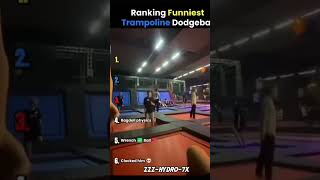 Ranking Funniest Trampoline Dodgeball Moments😂🏐#fails #dodgeball #trampolinefails