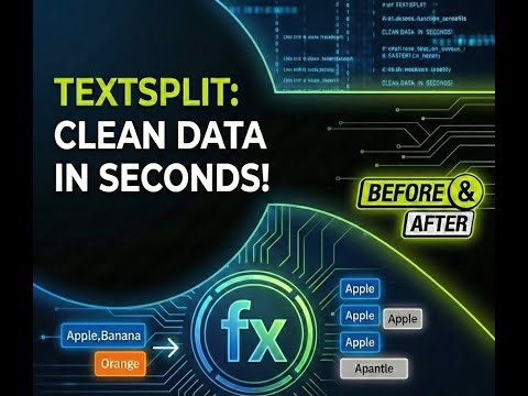 Excel Magic! Separate Messy Data in Seconds ⚡ TEXTSPLIT Function Tutorial