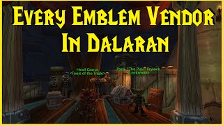 Classic WotLK: Every Emblem Vendor in Dalaran