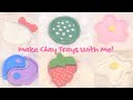 Making clay trays yingyang hello kitty egg strawberry duck heart flower trays and more