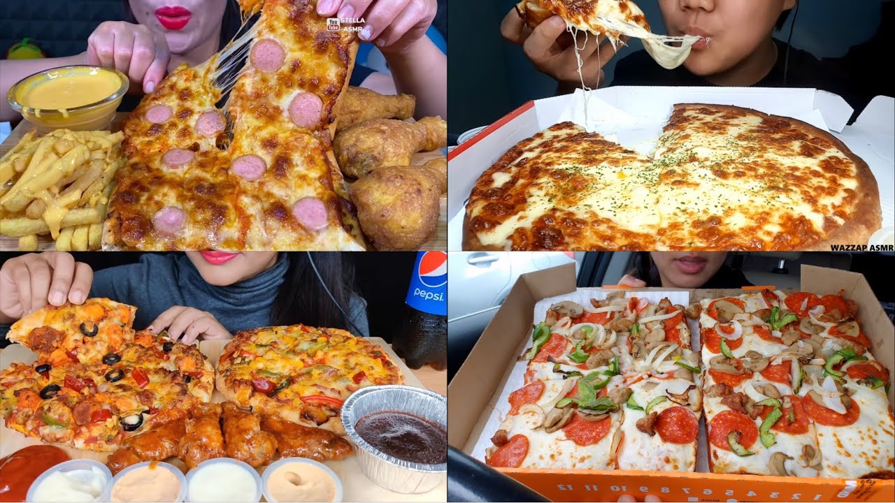 ASMR EATING PIZZA COMPILATION #asmreatingsounds #pizza